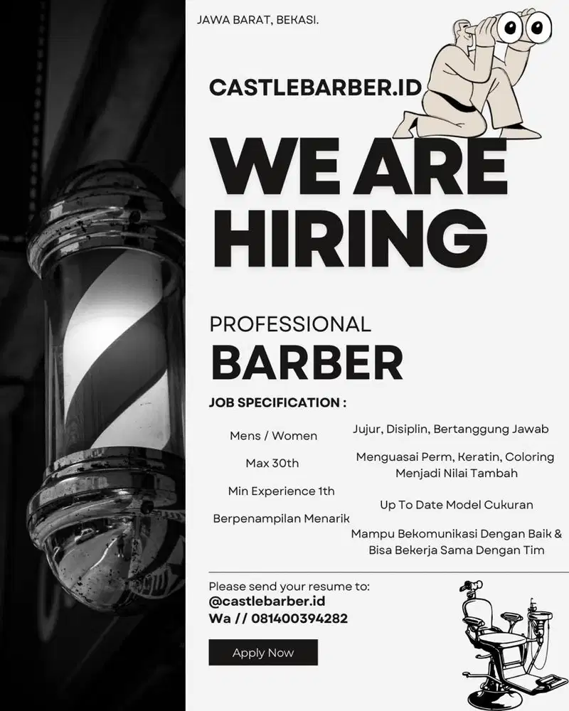 LOWONGAN KERJA BARBERSHOP