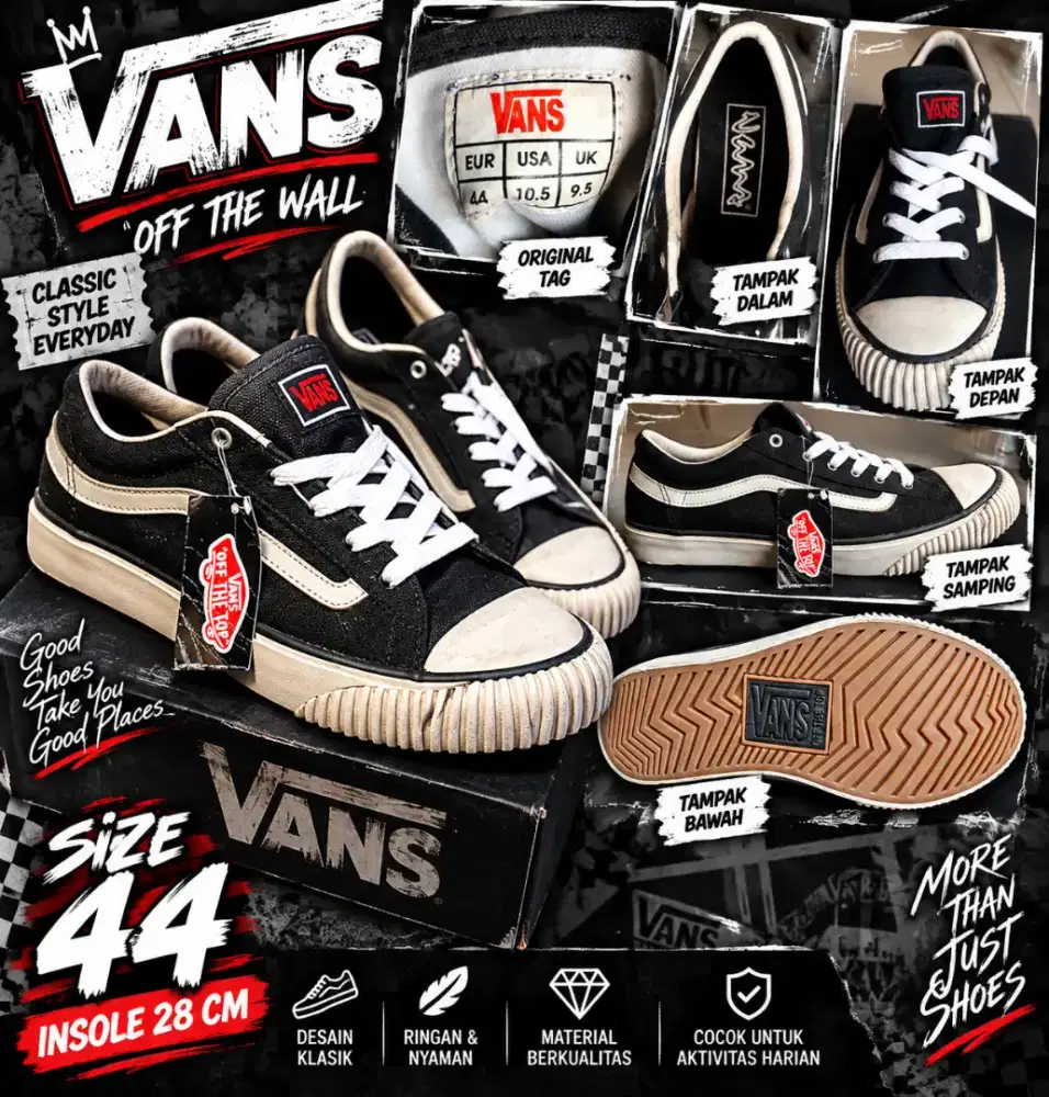 Vans Casual size 44 lengkap box