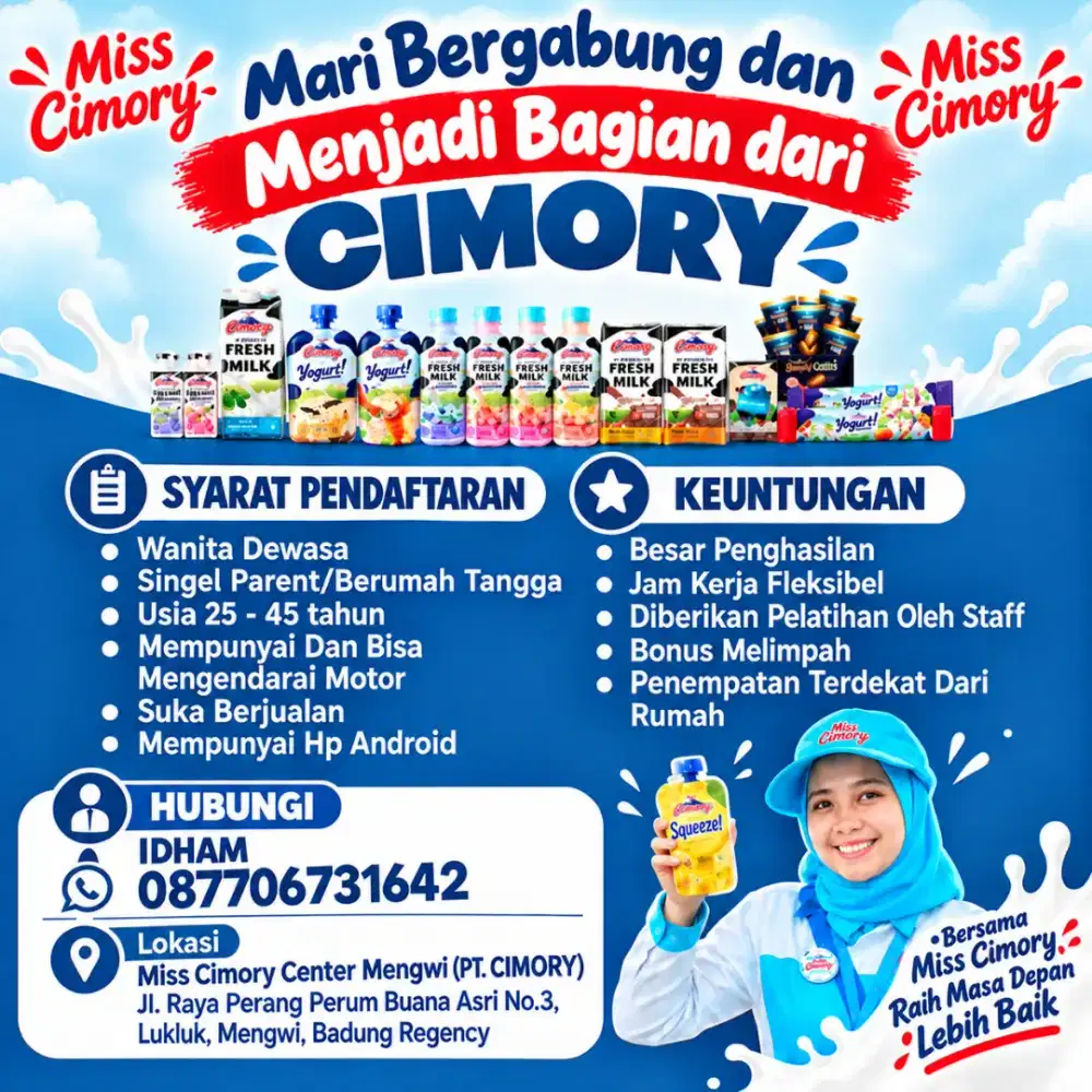 Lowongan kerja Miss Cimory