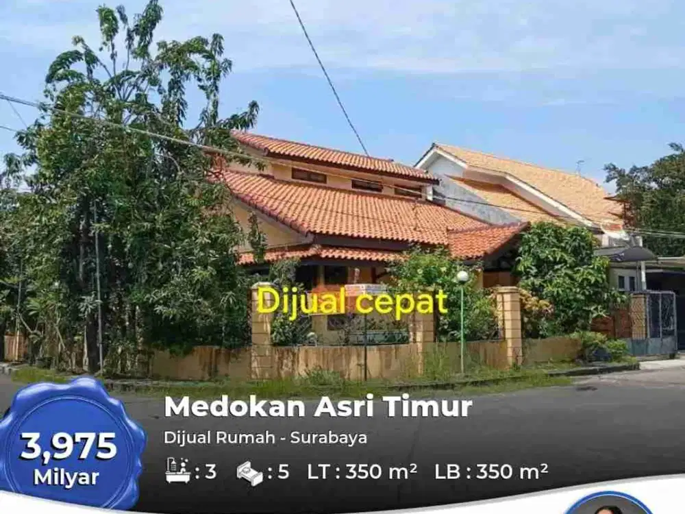 Dijual Cepat Rumah Medokan Asri