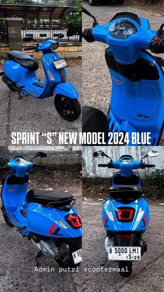 PIAGGIO VESPA SPRINT S NEW MODEL 2024 BIRU