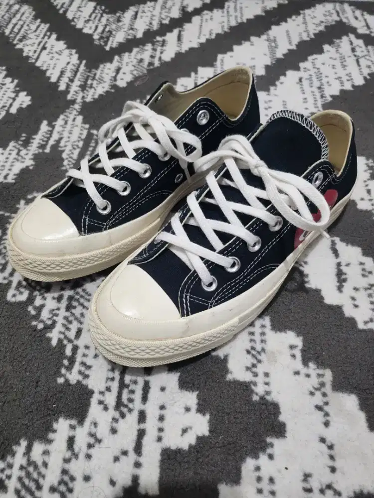 converse x CDG  play low black white (converse x Commes Des Garcons)