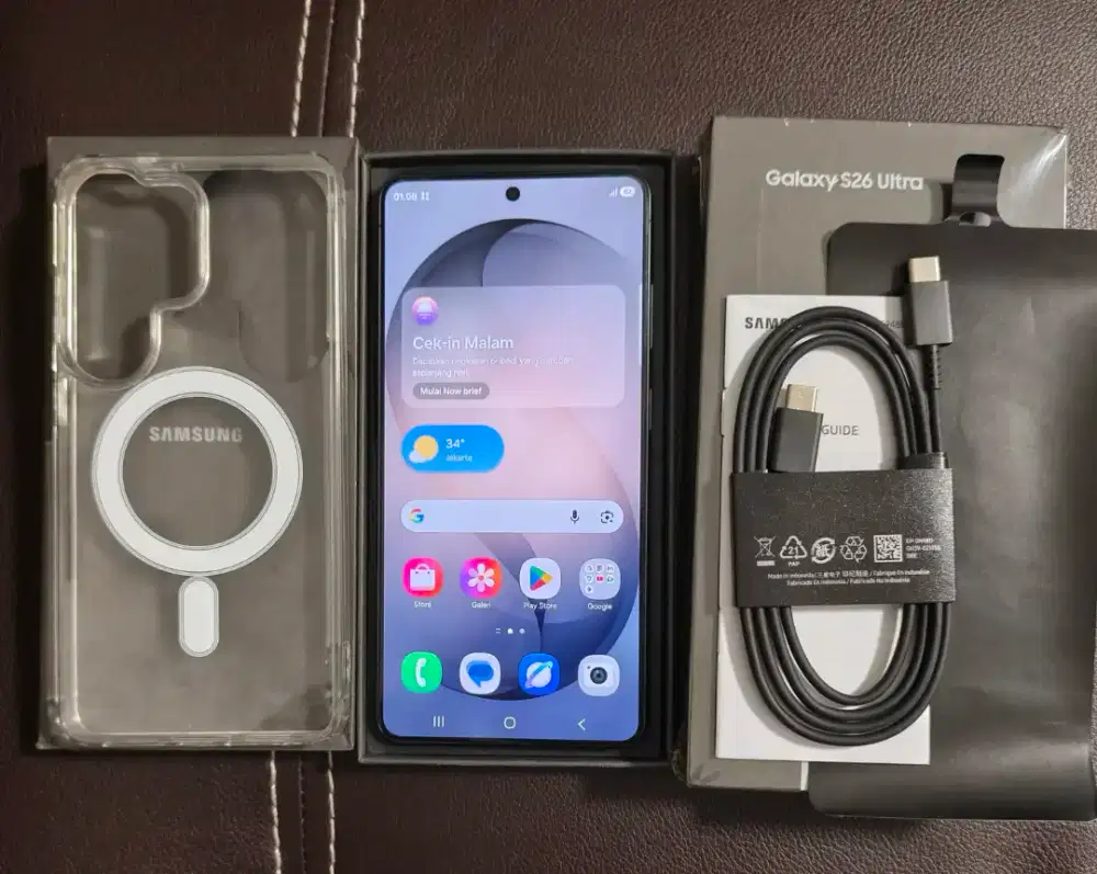 Samsung S26 Ultra Ram 12/512GB warna hitam garaansi s/d 13 Feb 2027