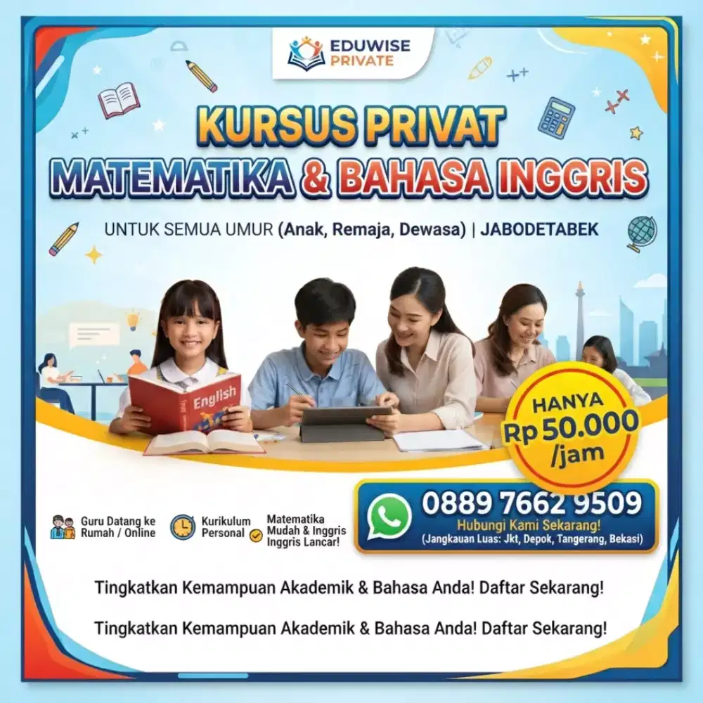 Kursus Matematika dan Bahasa Inggris