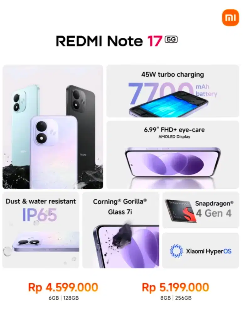 Cicilan home Credit xiaomi redmi 17 promo bunga 0% free 2 kali