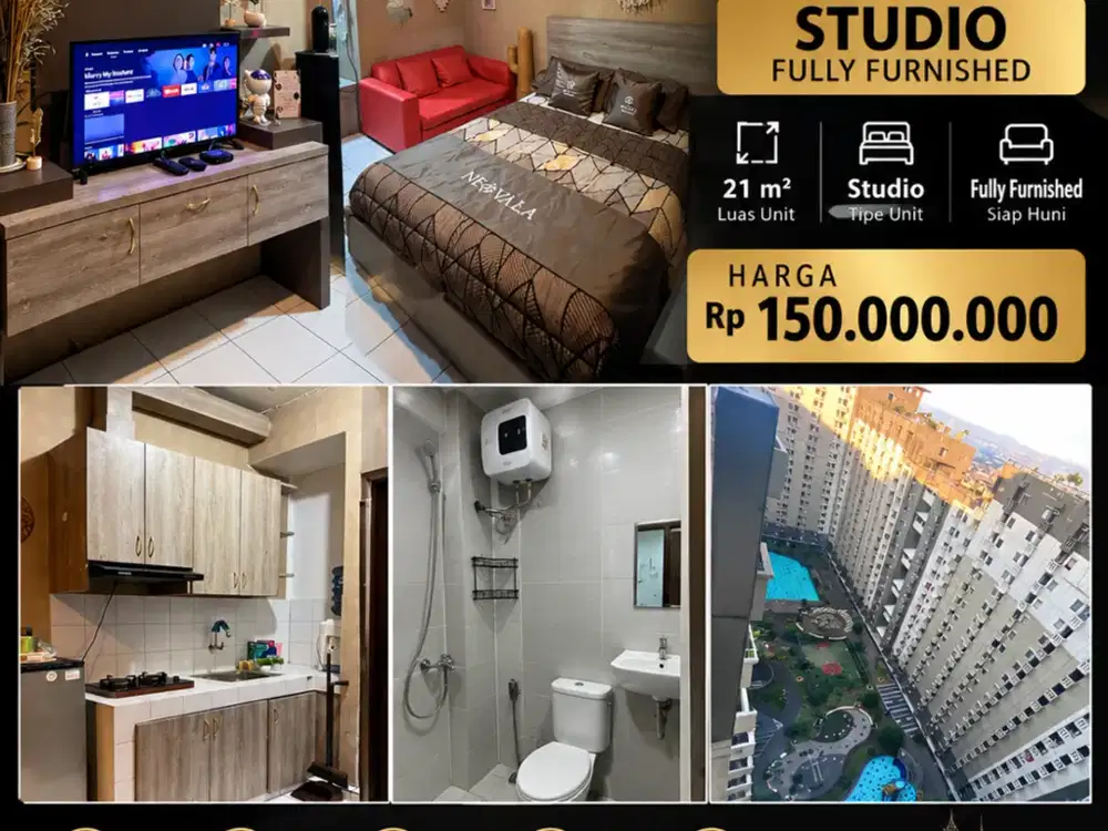 DIJUAL CEPAT APARTMENT STUDIO SHM dan FULLY FURNISHED