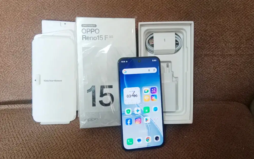 HP OPPO RENO 15F (5G) Ram 8/256gb FULLSET BOX GARANSI RESMI