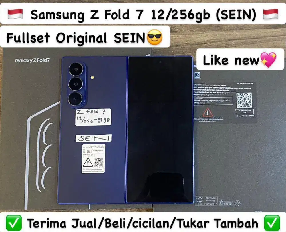 Samsung Zfold 7 12/256 Gb Navy Resmi Sein