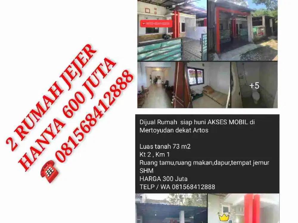 DIJUAL 2 Rumah jejer siap huni
Lokasi MERTOYUDAN