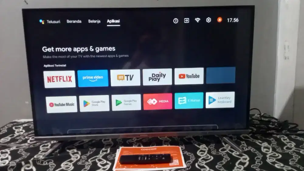 Tv led coocaa android digital 32inchi likenew