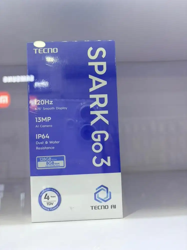 Tecno spark go3 Ram 4/128gb baru garansi resmi nasional