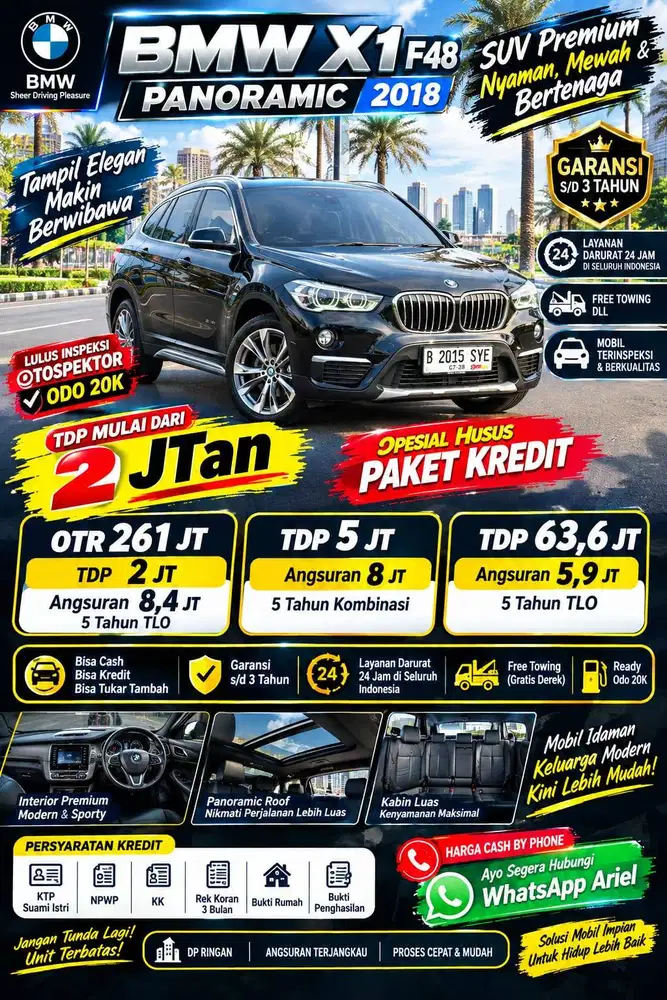 BMW X1 F48 panoramic tahun 2018
