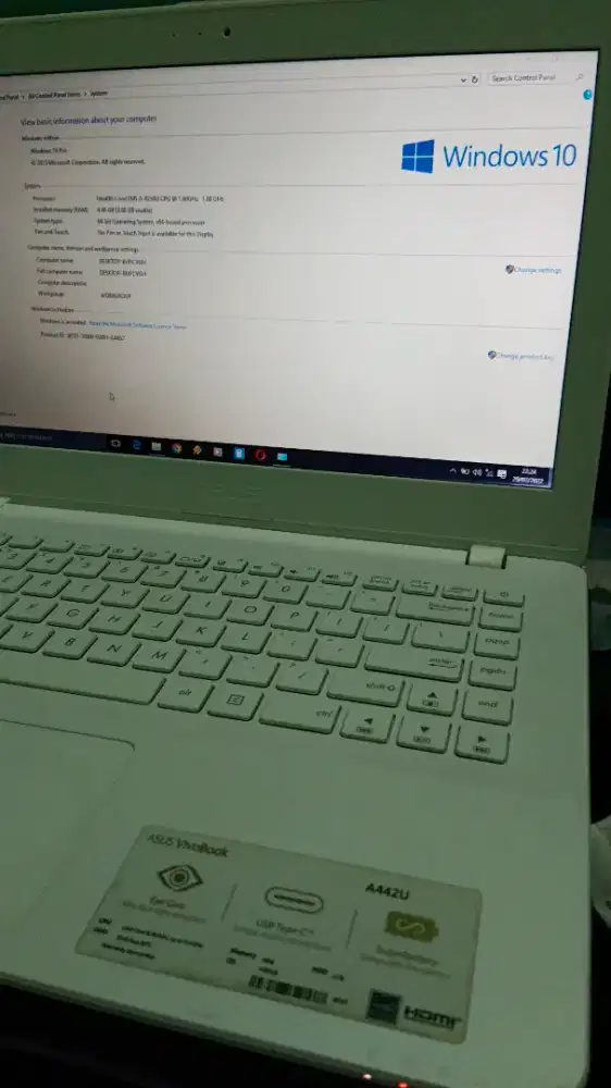 Jual cepat laptop asus a442u putih murah terjangkau