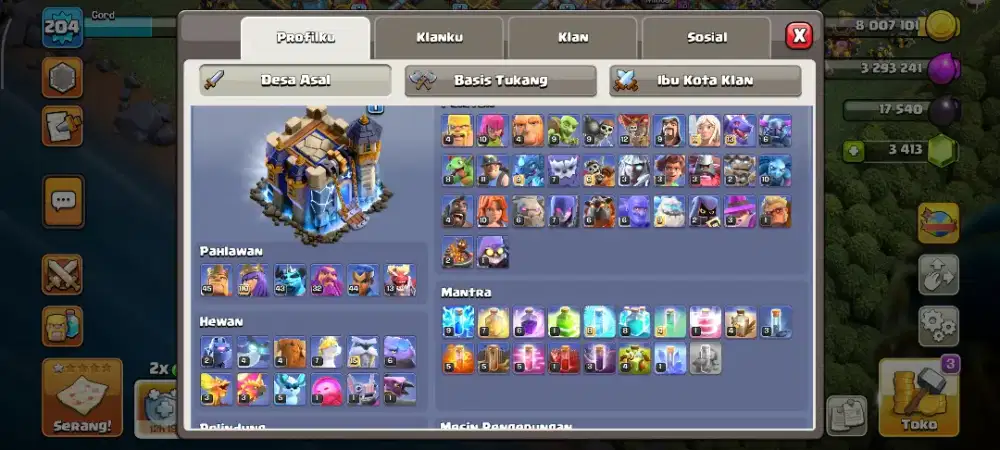 Akun COC TH 18 Murah
