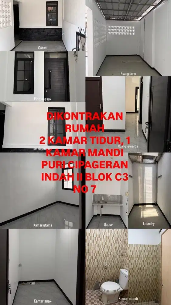 Sewa Rumah Komp.Puri Cipageran II, Kab.Bandung Barat
