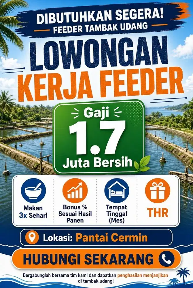 Lowongan kerja Feeder Tambak