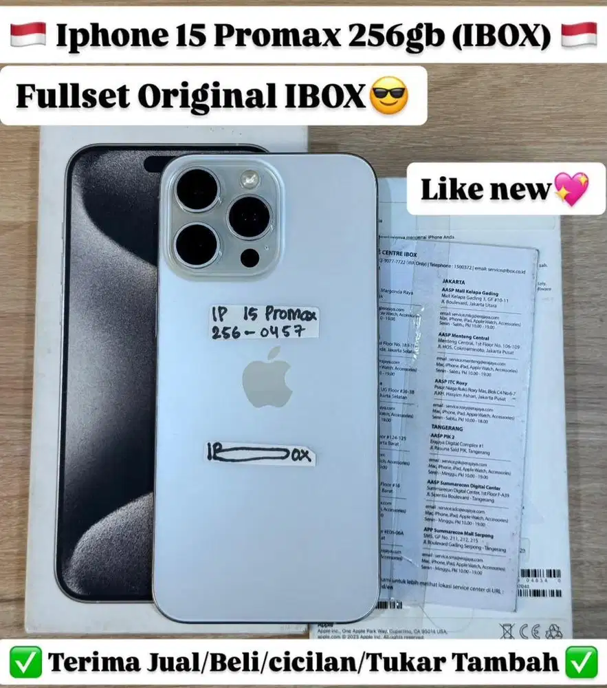 Iphone 15 promax 256 Gb White Titanium Ibox