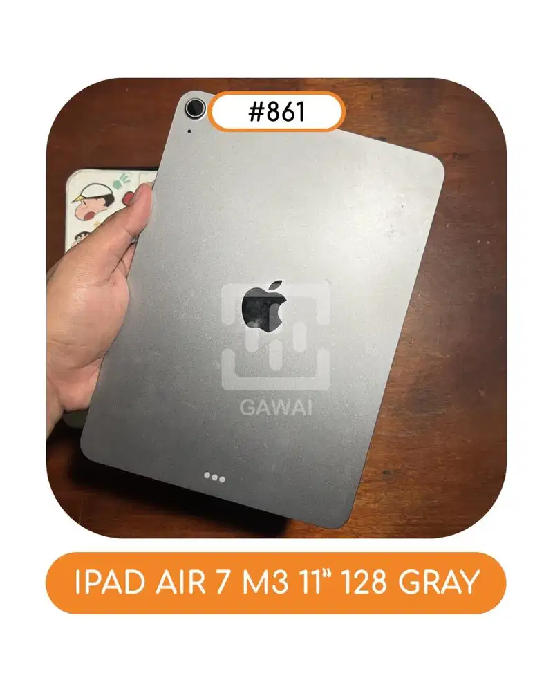 #861 Ipad Air 7 M3 Gray 128 Garansi 27 February 2027 BH 100%