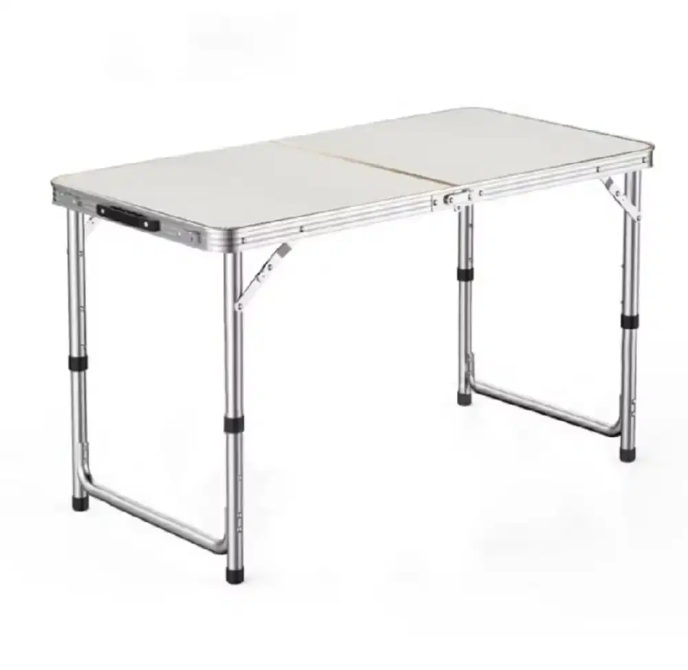 Meja lipat aluminium 120x60 cm meja camping outdoor meja jualan