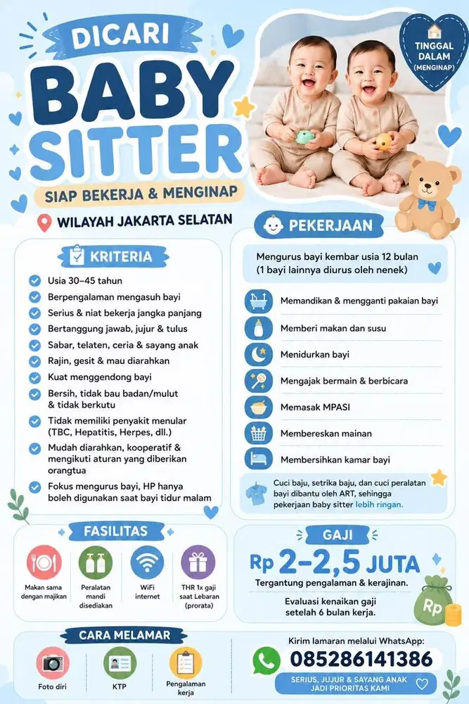 Dicari babby sitter