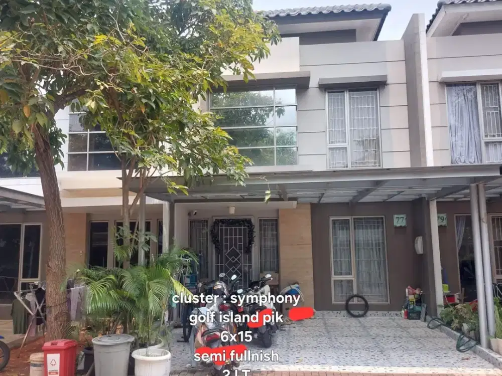 Dijual Rumah Cluster Symphony Golf Island Pantai Indah Kapuk