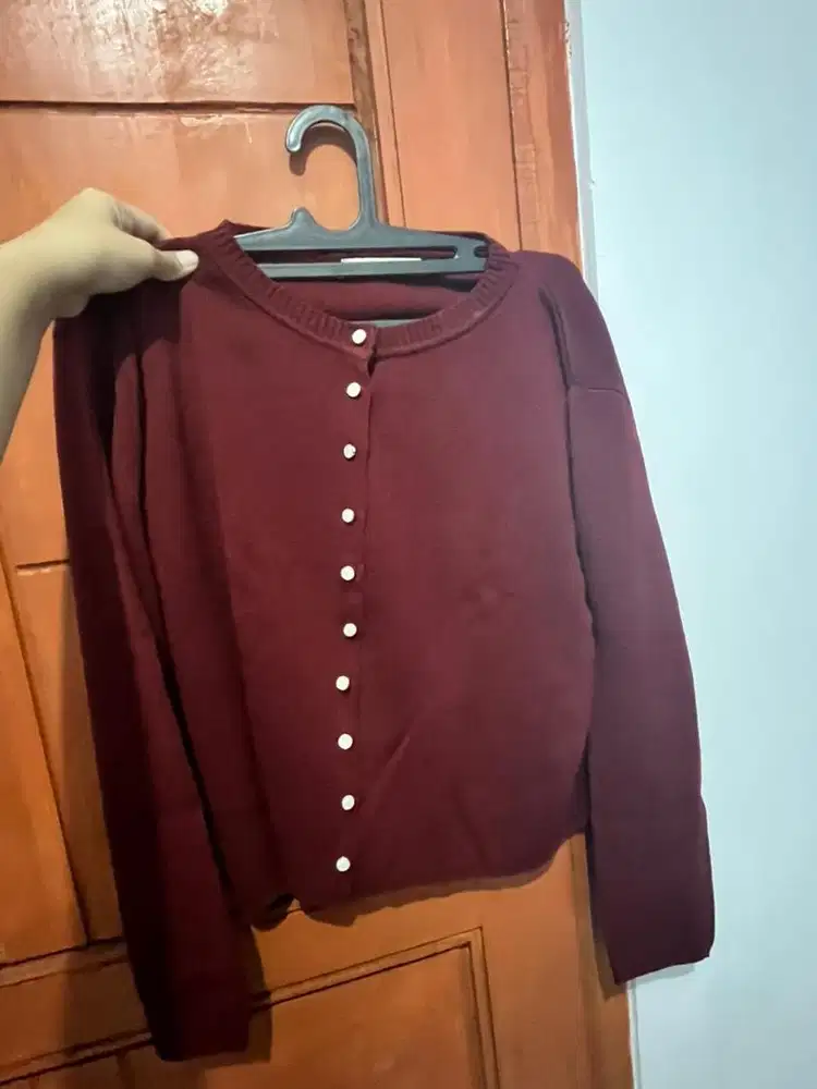 Cardigan maroon
