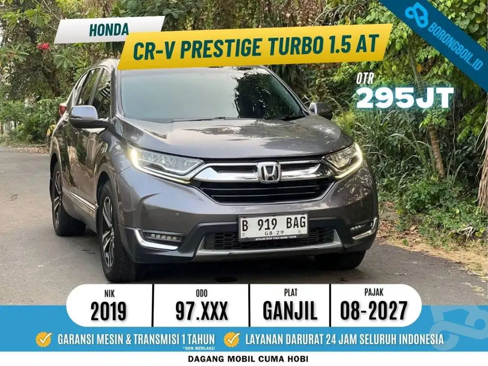 CRV 1.5 TURBO PRESTIGE AT 2019 SIAP PAKAI