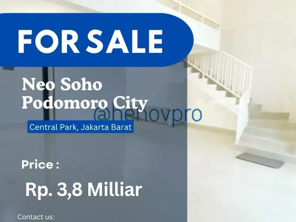 Dijual Cepat TERMURAH Neo Soho @Podomoro City Ebony City View