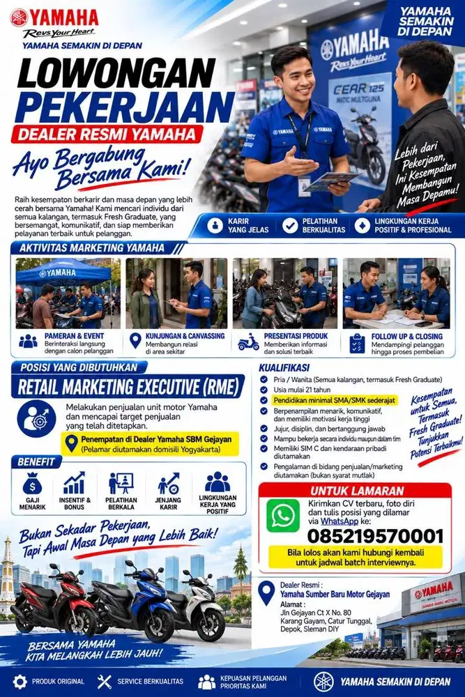 Lowongan Pekerjaan Dealer Yamaha