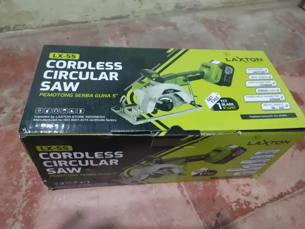 Circular saw cordless laxton 1 batre