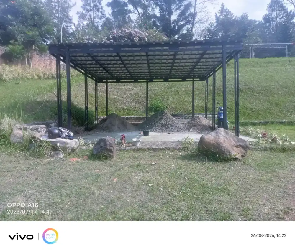 Kanopi baja ringan dan garasi