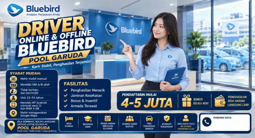 Driver Bluebird Pool Garuda