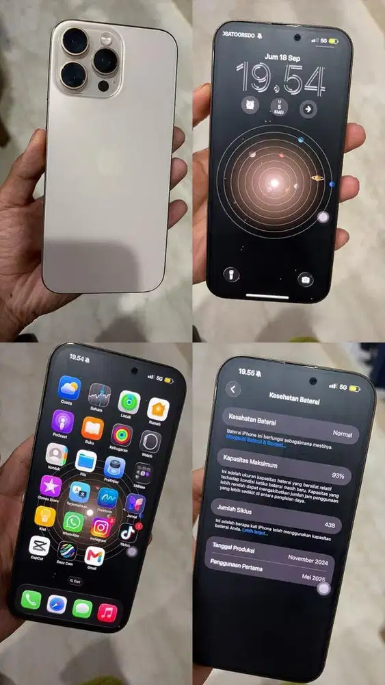 Iphone 16 promaX 256Gb warna dessert IBOX LENGKAP