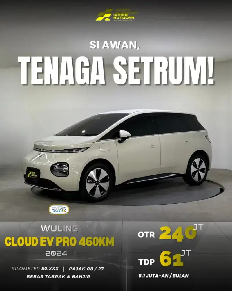 [ FREE WALLCHARGER ] WULING CLOUD EV PRO 460KM 2024