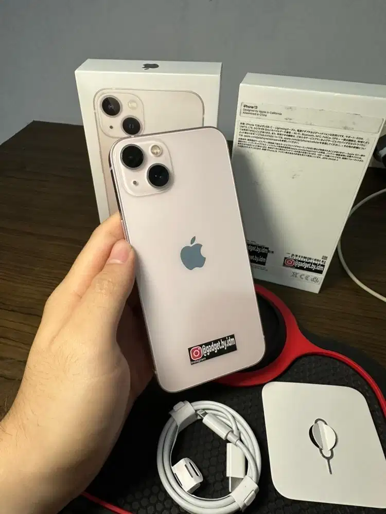 iPhone 13 128GB Setara iBox (Beacukai) BH 91% DUS ORI PINK