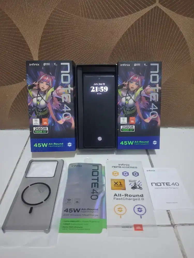 Infinix note 40 8/256 GB sesuai foto no minus
