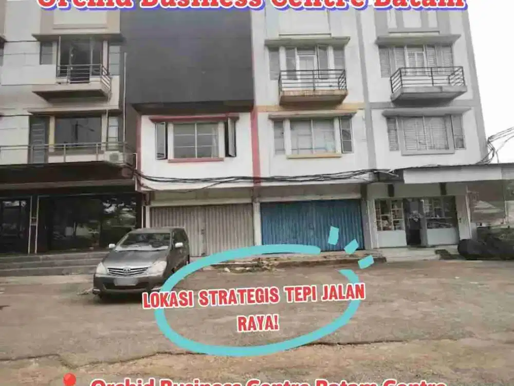 Dijual 2 Unit Ruko Gandeng 4 Lantai Orchid Park Business Centre Batam Hadap Jalan Raya
