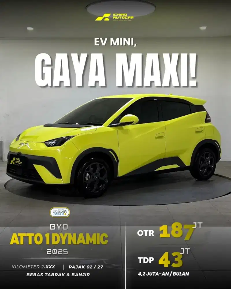 [ FAVORITE COLOR ] BYD ATTO 1 DYNAMIC 300KM 2025