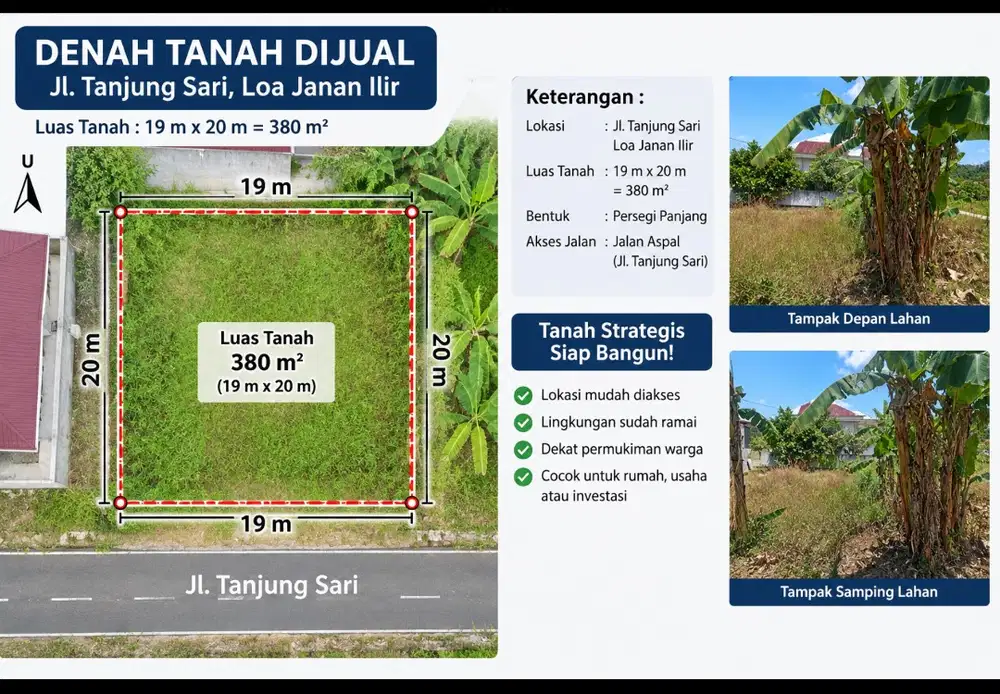 dijual 2 kavling tanah