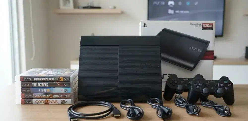 PS3 Super Slim 500GB Hitam - Seri Terakhir & Paling Adem