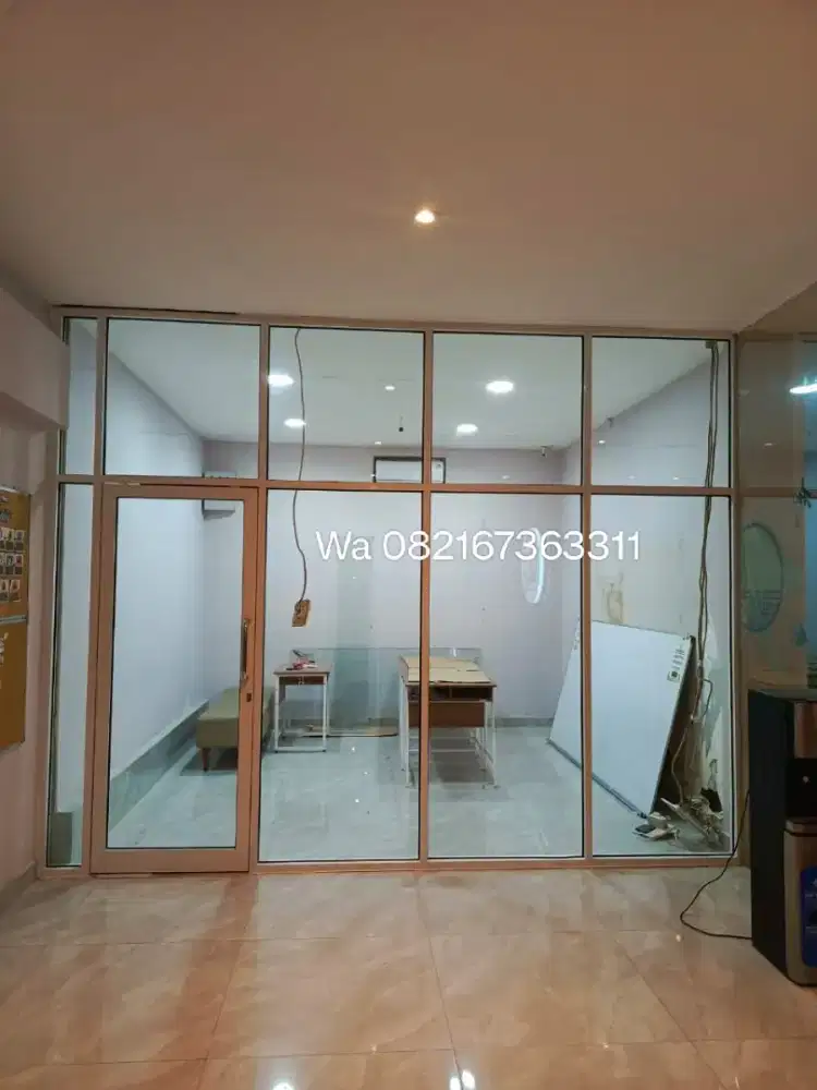 Pintu kaca jendela upvc aluminium,sekat kaca