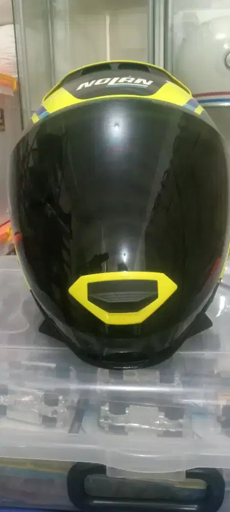 Helm Nolan N44 Flip Up crossover Yellow Fluo ITALY SNI M L XL XXL