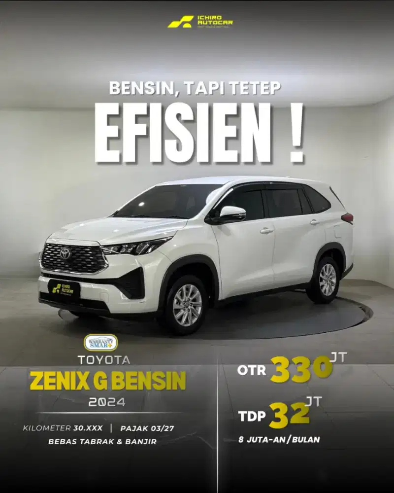 [ LOLOS INSPEKSI WSI] TOYOTA INNOVA ZENIX G BENSIN 2024