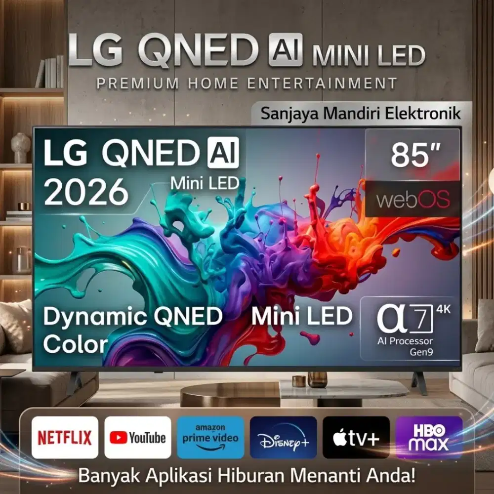 LG QNED AI MINI LED 85 85QNED70B SMART TV 4K QNED Al NEW 2026 a7 Gen9