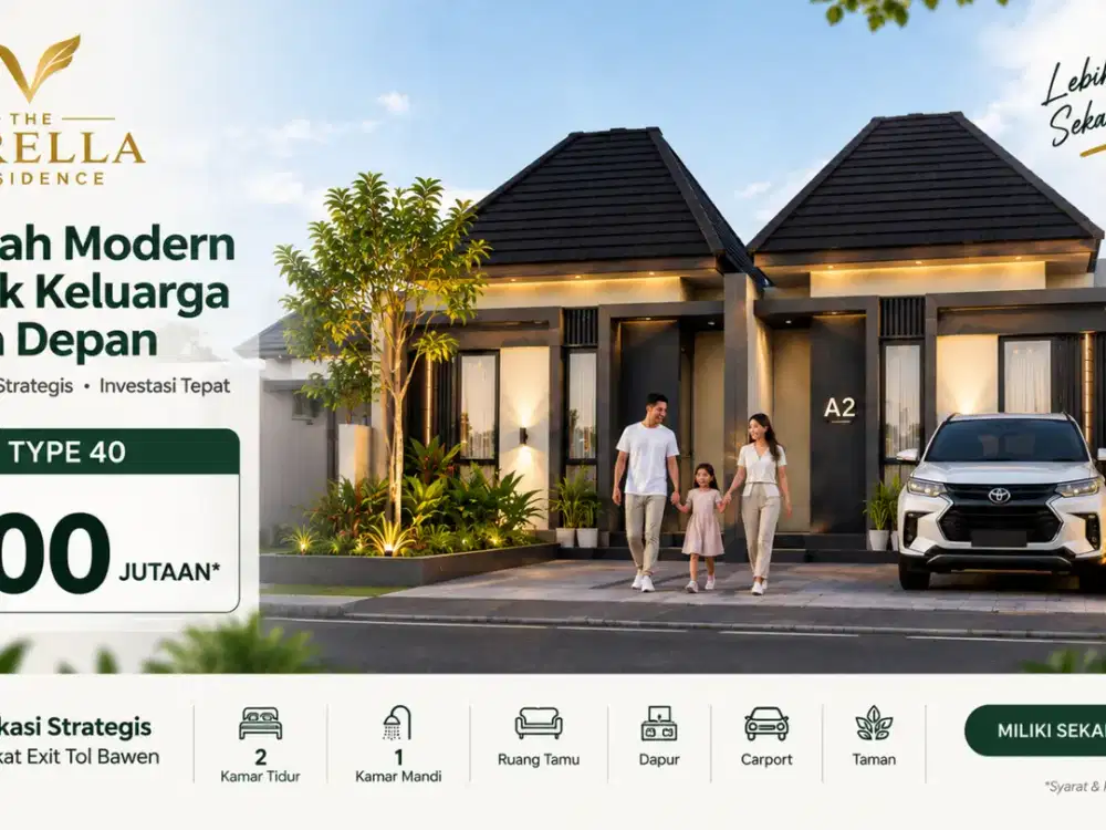 Rumah Dijual Semarang Strategis Dekat Exit Tol Bawen 400 Jutaan