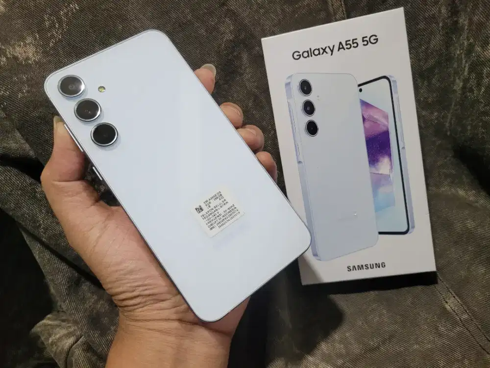 Samsung A55 5G ram 8/256gb mulus terawat fullset original nominus