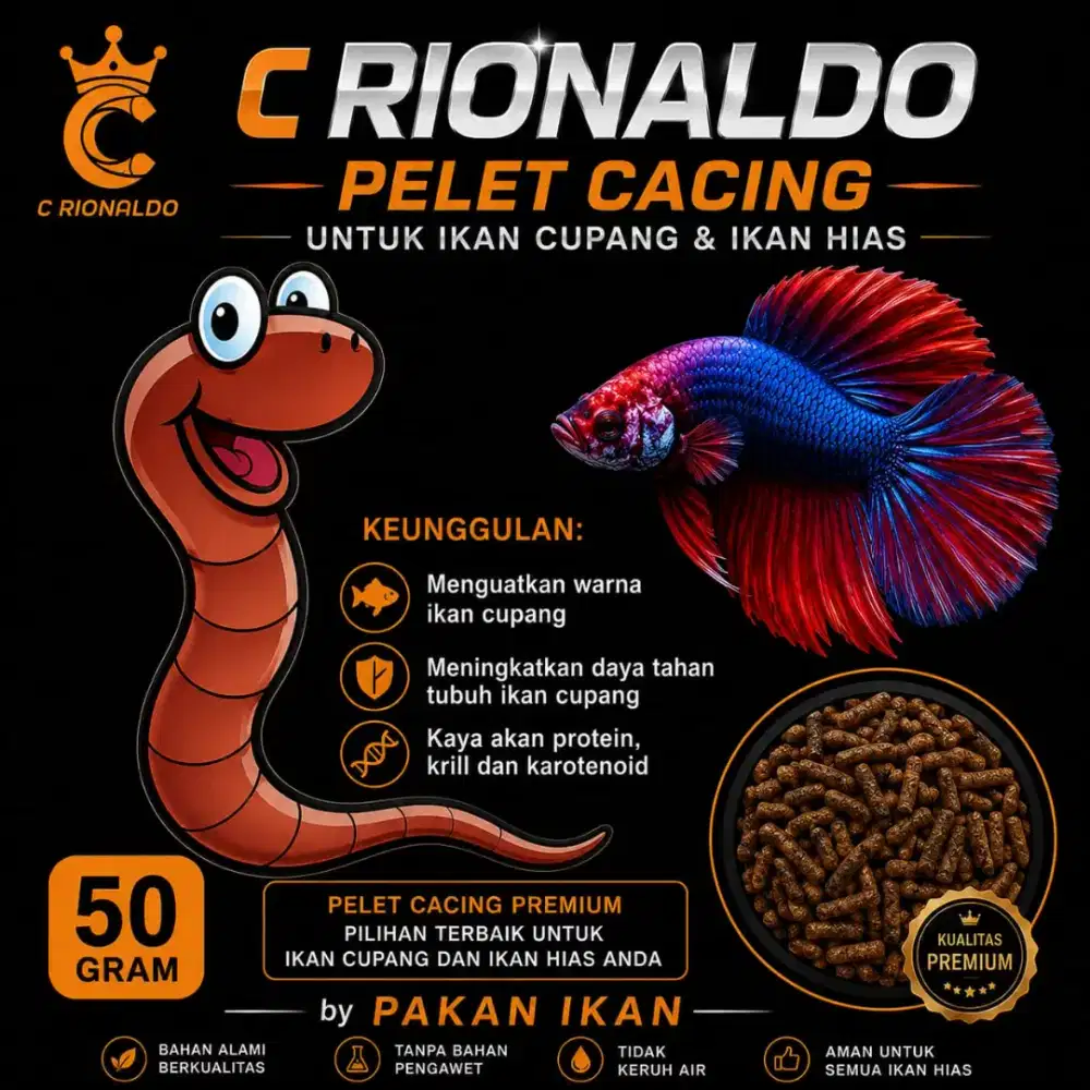 Pelet cacing buat ikan hias buat ikan kesayangan mu