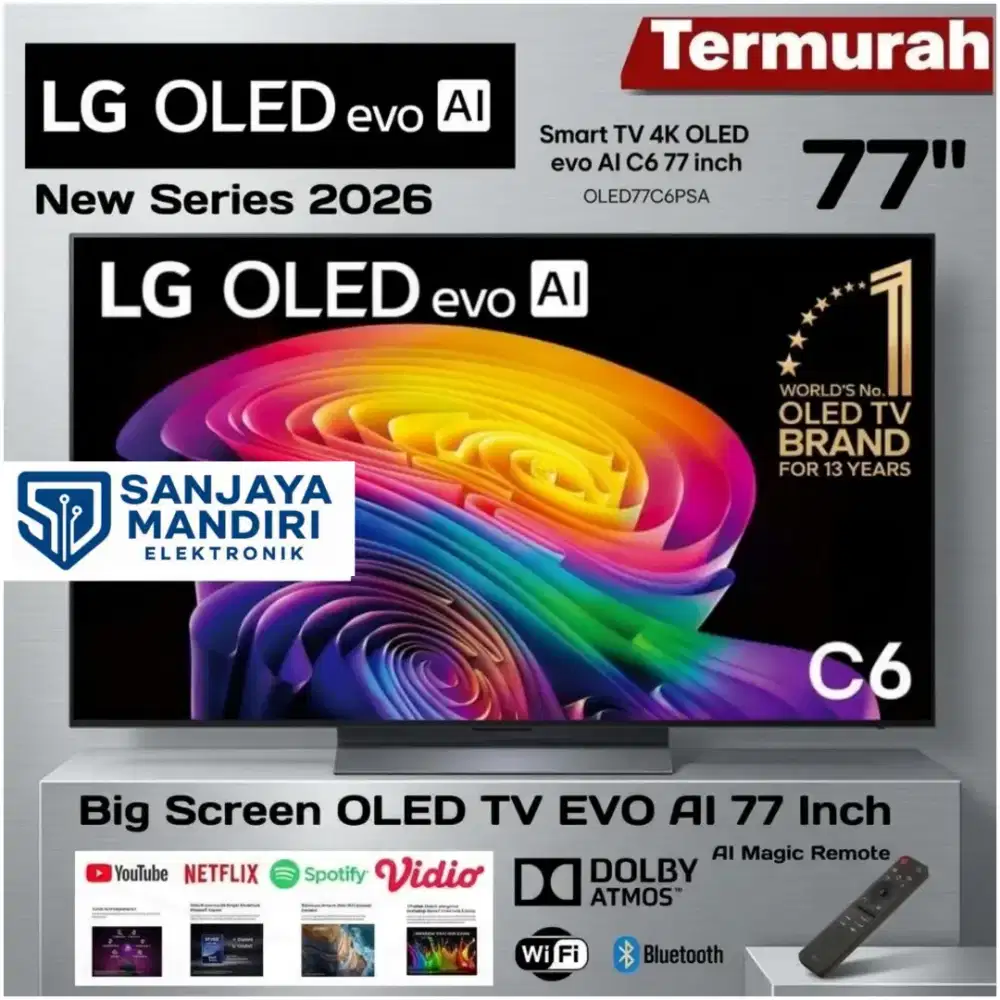 LG OLED EVO AI TV 77 Smart TV 4K OLED EVO AI C6 2026 TV Gaming MEMC
