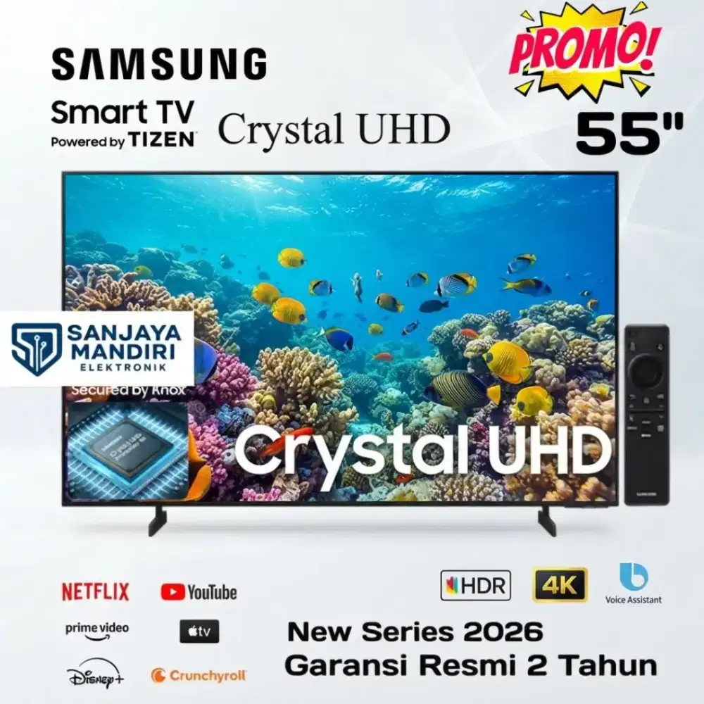 SAMSUNG Crystal 4K UHD 55 SMART TV TizenOS NEW 2026 55UE100F HDR+