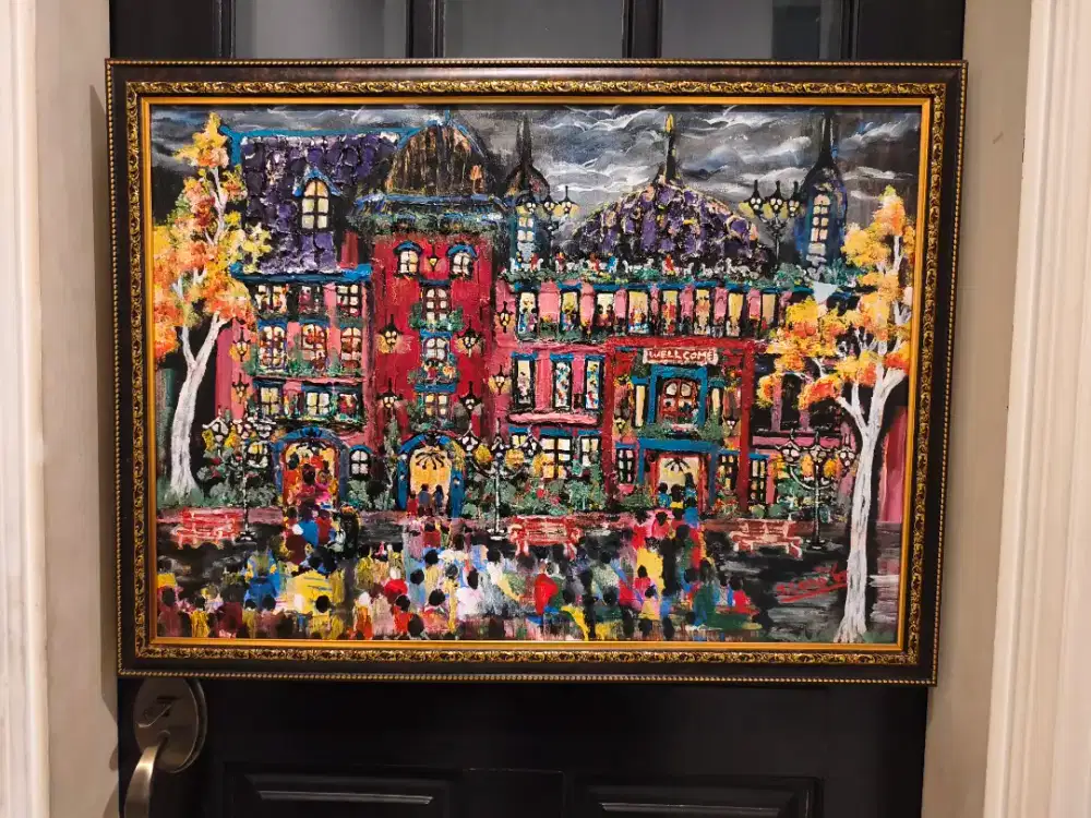 Lukisan Abstrak The City at Night Dijual